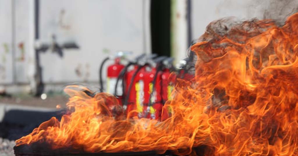 Trainen voor brandbestrijding